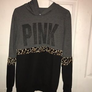 pink brand hoodie